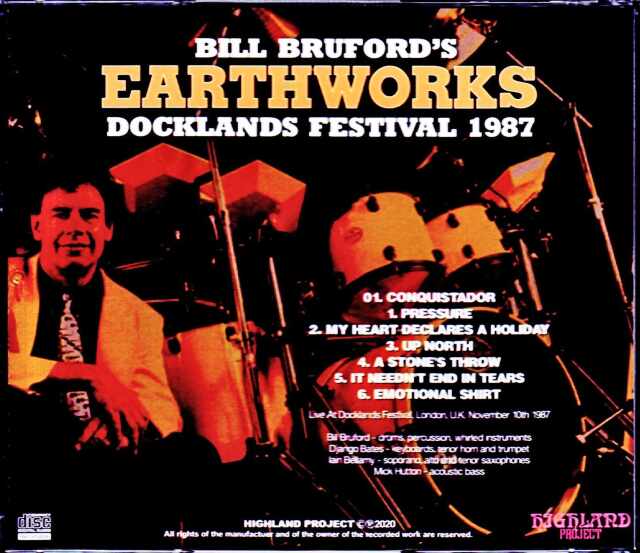Bill Bruford's Earthworks ビル・ブラッフォード/UK 1987