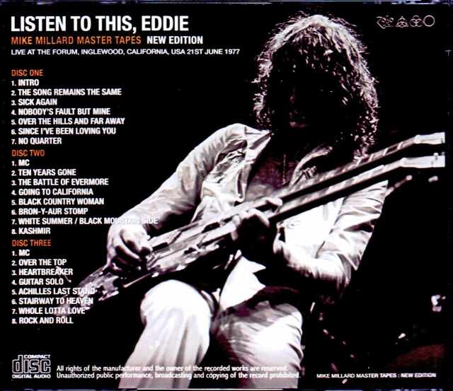 Led Zeppelin レッド・ツェッペリン/CA,USA 6.21.1977 Mike Millard