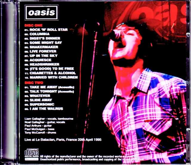 Oasis オアシス/France 1995 DAT Master