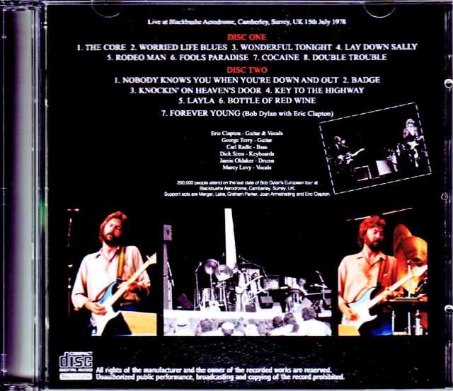 エリック・クラプトン / 5タイトル 15枚組セット Eric Clapton エリック・クラプトン/UK 7.15.1978 Complete