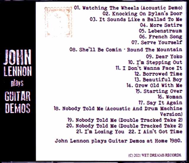 John Lennon ジョン・レノン/Plays Guitar Demos at Home 1980