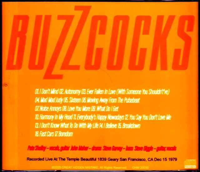 Buzzcocks バズコックス/CA,USA 1979