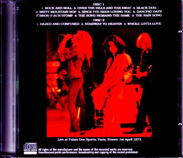 Led Zeppelin レッド・ツェッペリン/France 1973 Remastered