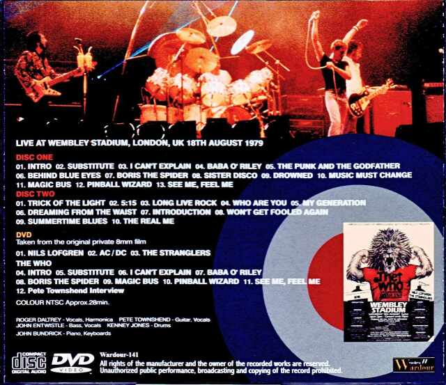 ザ・フー THE WHO 79年　UK パンフレット　ロック　洋楽　超レア品 Who,The ザ・フー/London,UK 1979 Upgrade S & V