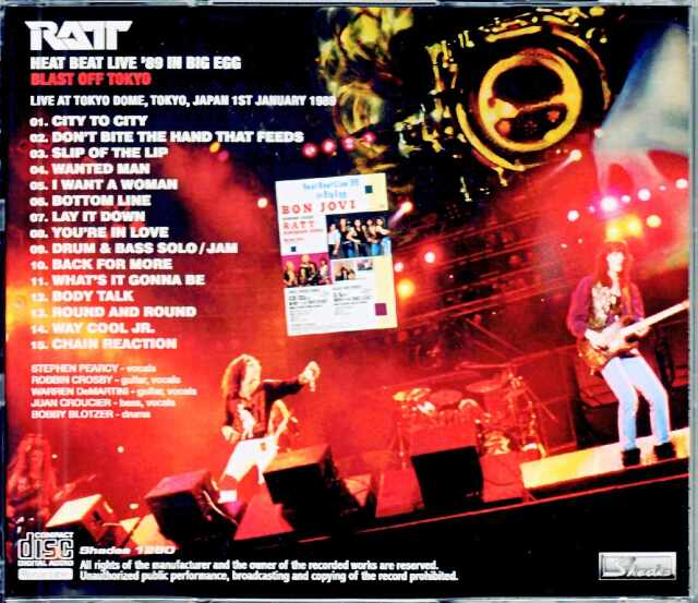 Ratt ラット/Tokyo,Japan 1.1.1989