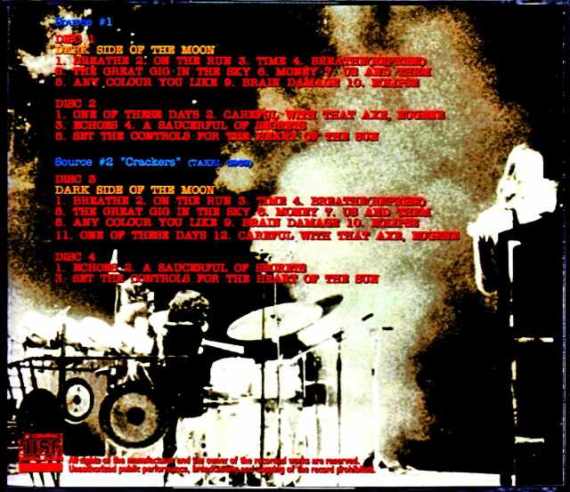 Pink Floyd ピンク・フロイド/CA,USA 9.22.1972 2Diff Sources