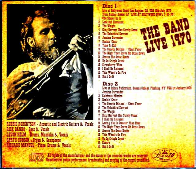 Band,The ザ・バンド/CA,USA 1970 & more