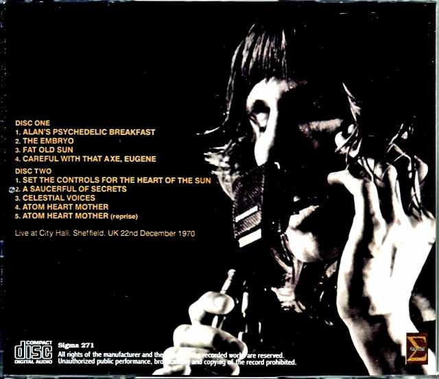 Pink Floyd ピンク・フロイド/UK 12.22.1970 Upgrade