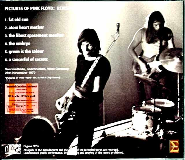 Pink Floyd ピンク・フロイド/Pictures of Pink Floyd Germany 1970