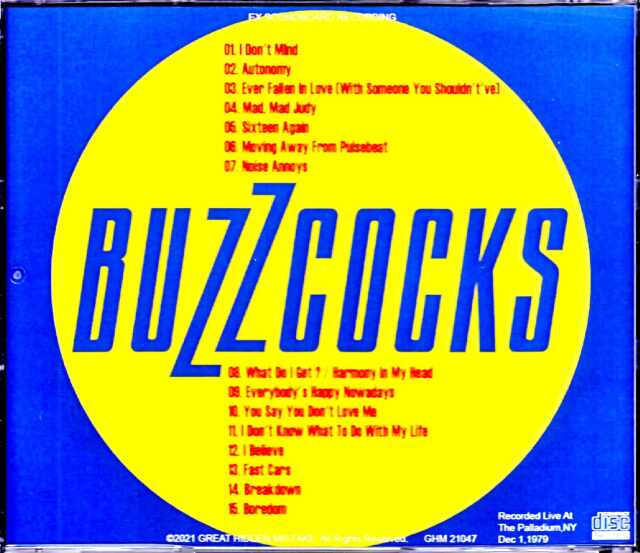 Buzzcocks バズコックス/NY,USA 1979