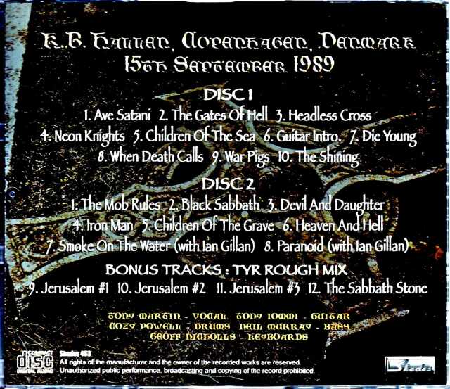 Black Sabbath ブラック・サバス/Denmark 1989 & Cozy Powell Tapes