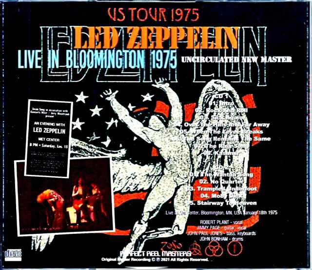 Led Zeppelin レッド・ツェッペリン/MN,USA 1975