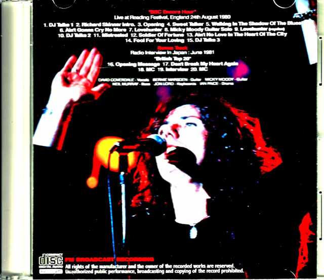 Whitesnake ホワイトスネイク/England,UK 1980 Japanese