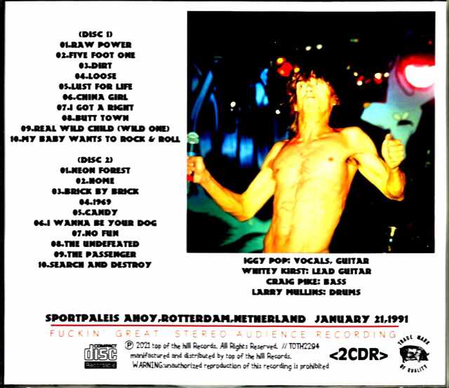 Iggy Pop イギー・ポップ/Netherland 1991