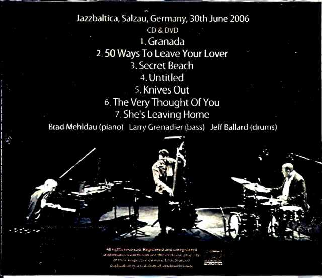 Brad Mehldau Trio ブラッド・メルドー/Germany 2006 S & V 2021