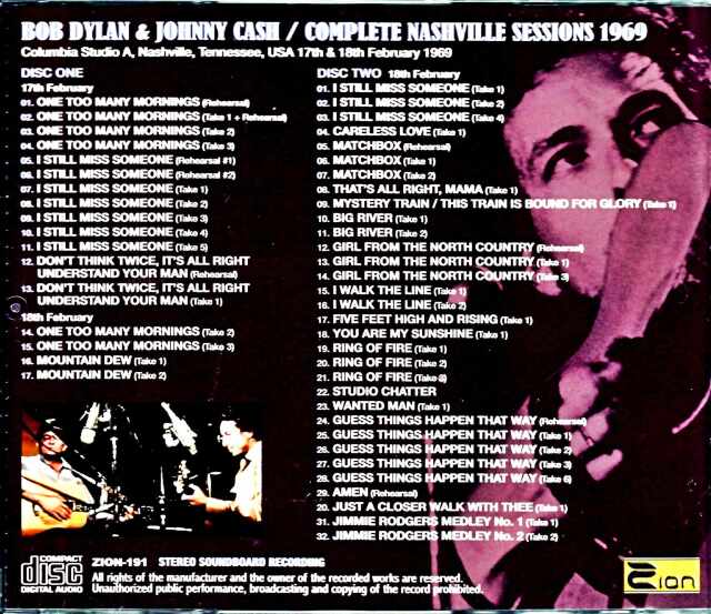 Bob Dylan,Johnny Cash ボブ・ディラン ジョニー・キャッシュ/TN,USA