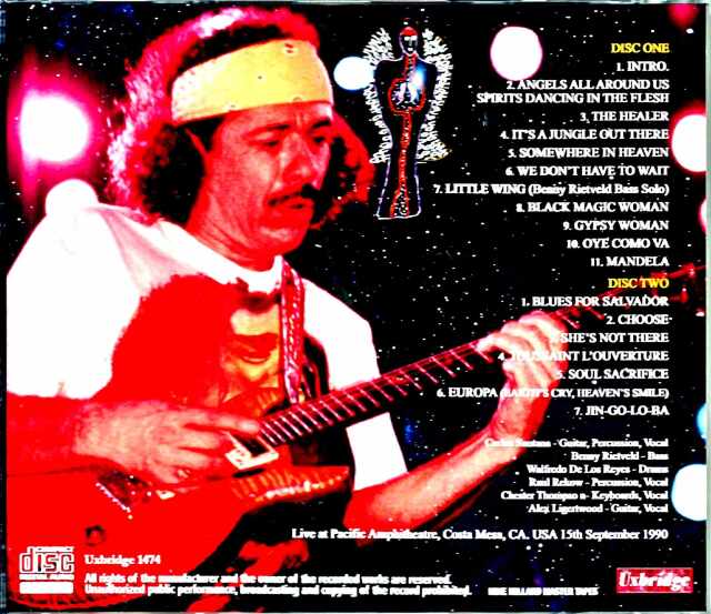 話題の人気 Santana サンタナ/CA,USA 1990 Mike Millard Master Tapes 洋楽