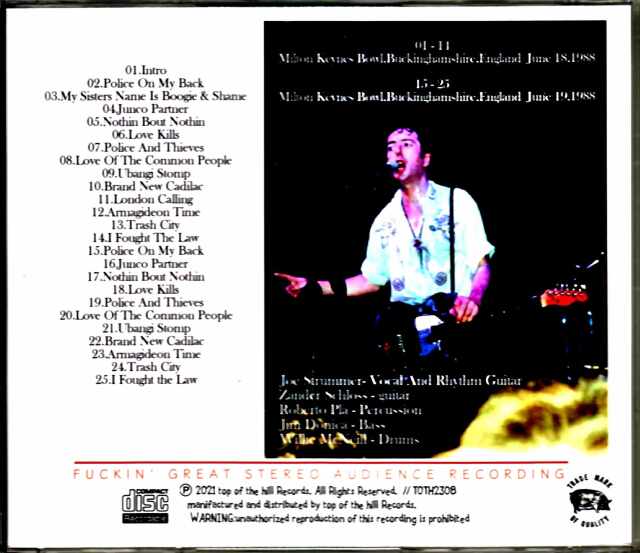 Joe Strummer ジョー・ストラマー/England,UK 1988 2Days Complete