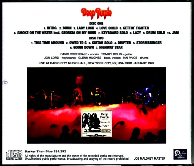 Deep Purple ディープ・パープル/NY,USA 1.23.1976 Upgrade