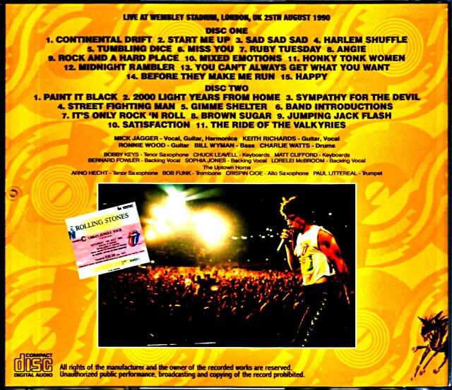 Rolling Stones ローリング・ストーンズ/London,UK 8.25.1990 New Source