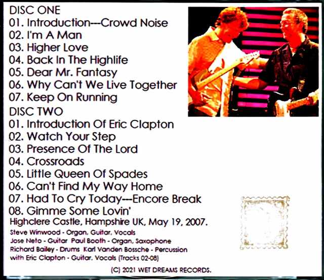 Eric Clapton Steve Winwood エリック・クラプトン スティーヴ