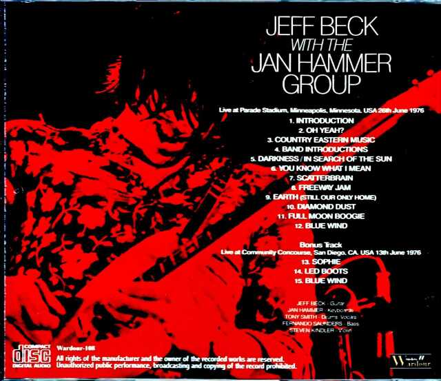 Jeff Beck Jan Hammer Group ジェフ・ベック ヤン・ハマー/MN,USA 1976