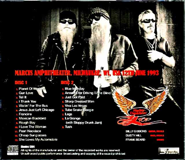 ZZ Top ZZ・トップ/WI,USA 1993