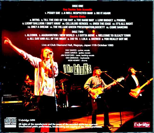 Kinks キンクス/Aichi,Japan 1993 DAT Master