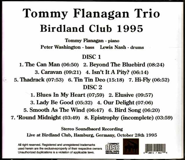 トミー・フラナガン  Flanagan【disk union盤・稀少】 TOMMY FLANAGAN / トミー・フラナガン商品一覧｜JAZZ｜ディスク