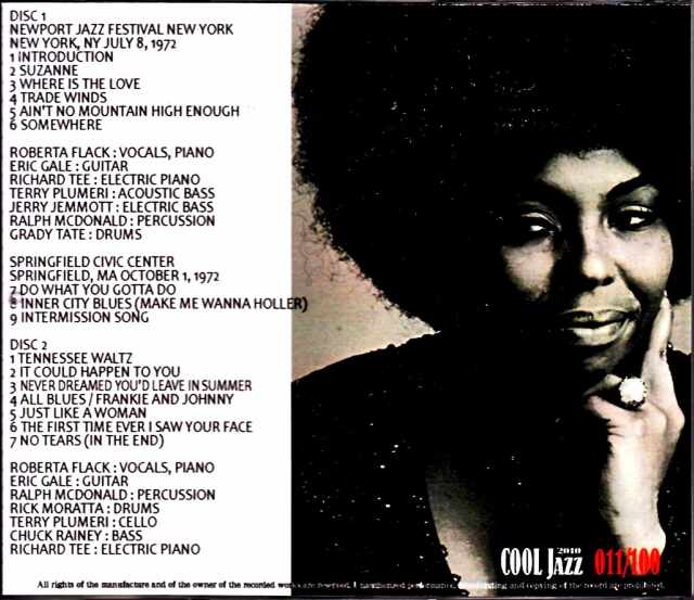 Roberta Flack Eric Gale,Richard Tee ロバータ・フラック/NY