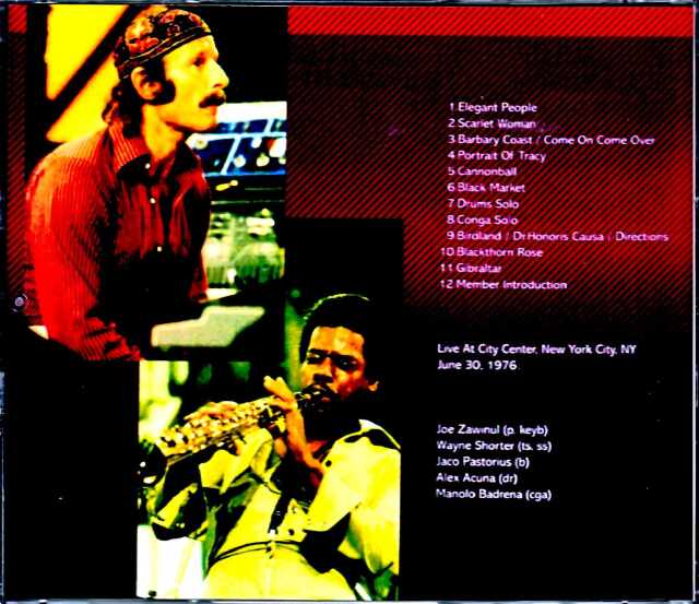 Weather Report ウェザー・リポート/NY,USA 1976 Upgrade