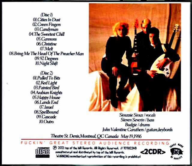 Siouxsie and the Banshees スージー・アンド・ザ・バンシーズ/Canada