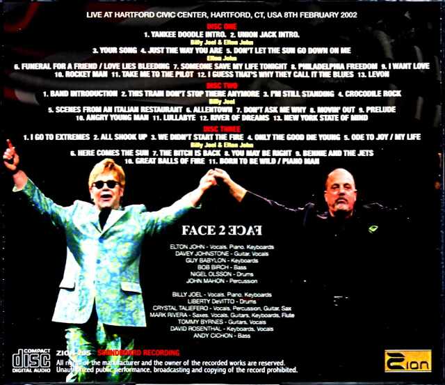 Billy Joel Elton John ビリー・ジョエル エルトン・ジョン/CT,USA