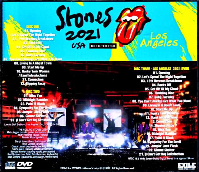 Rolling Stones ローリング・ストーンズ/CA,USA 10.14.2021 Complete S & V