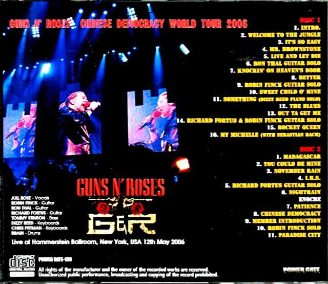 Guns N' Roses – Rock Am Ring 2006 | Releases | Discogs