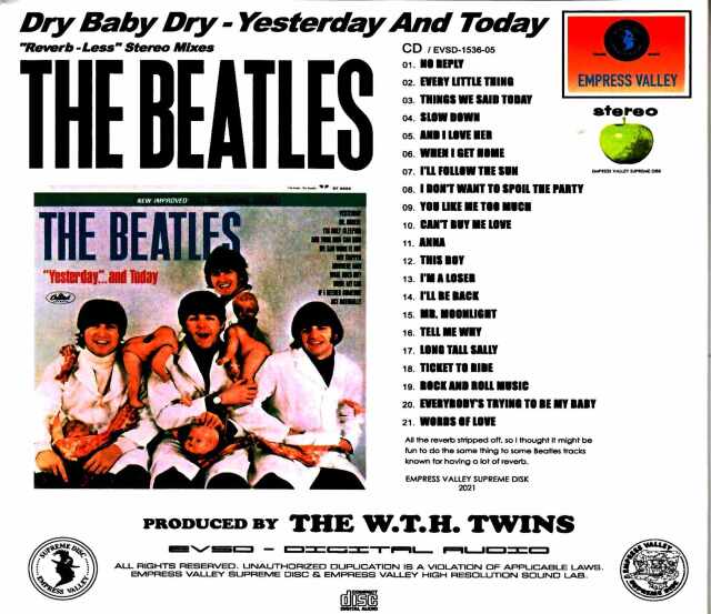 Beatles ビートルズ/イエスタデイ・アンド・トゥデイ ドライ・ベイビー