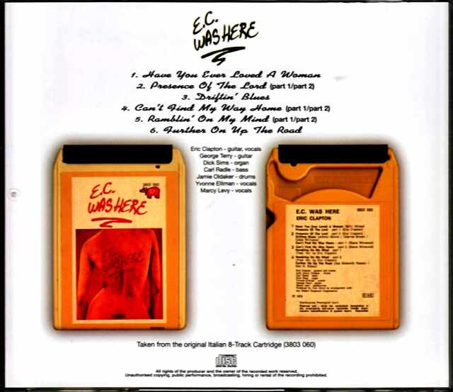 Eric Clapton エリック・クラプトン/E.C. Was Here Original