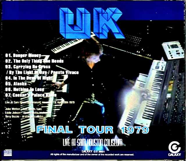 UK John Wetton,Eddie Jobson,Terry Bozzio エディ・ジョブソン ジョン