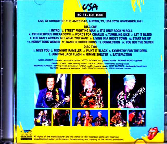 Rolling Stones ローリング・ストーンズ/TX,USA 2021 Jewel Version