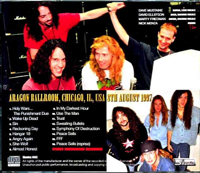 Megadeth メガデス/IL,USA 1997