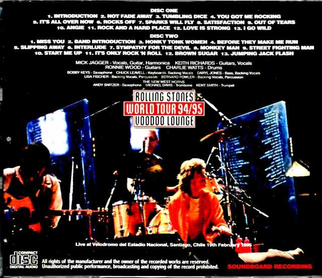 Rolling Stones ローリング・ストーンズ/Chile 1995 Upgrade