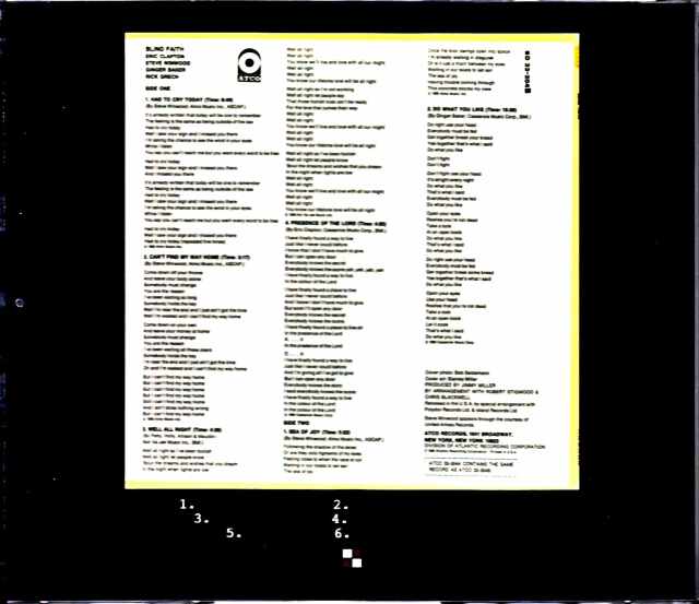 Blind Faith ブラインド・フェイス/Blind Faith D/J Copy Monaural