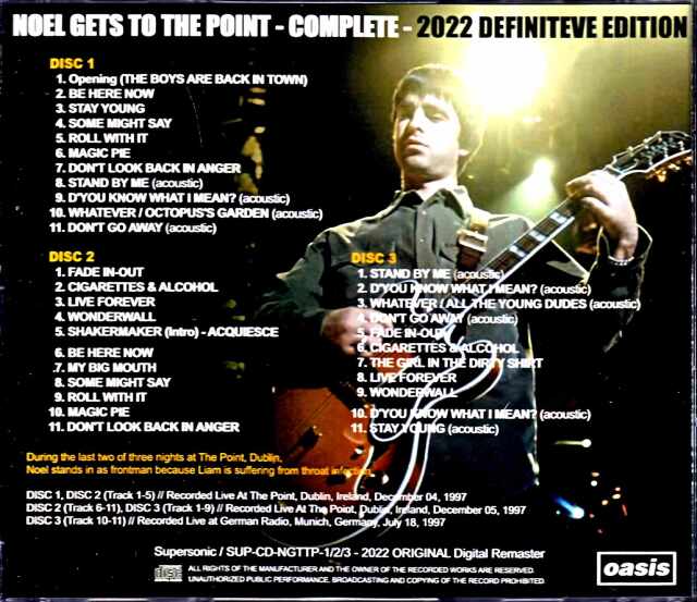 英国購入 1997 oasis レア オリジナル盤 限定ナンバリング入り Oasis オアシス/Ireland,UK 1997 & more Upgrade