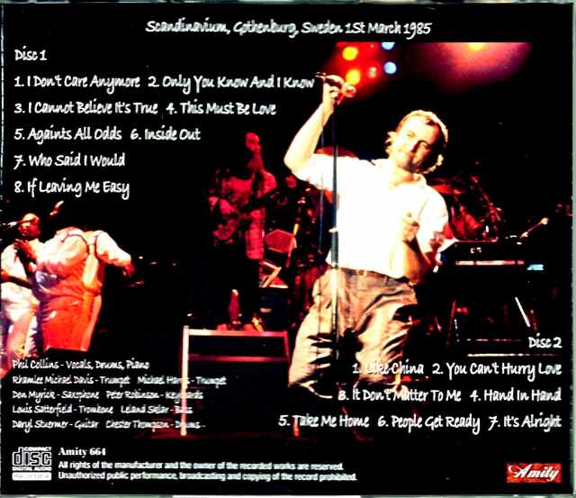 Phil Collins 限定版レコード Phil Collins/At The Tower＜限定盤＞