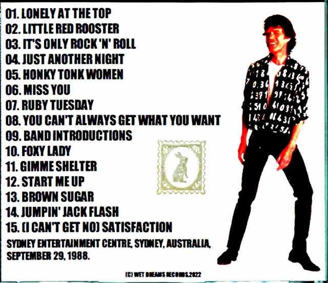 Mick Jagger ミック・ジャガー/Australia 1988