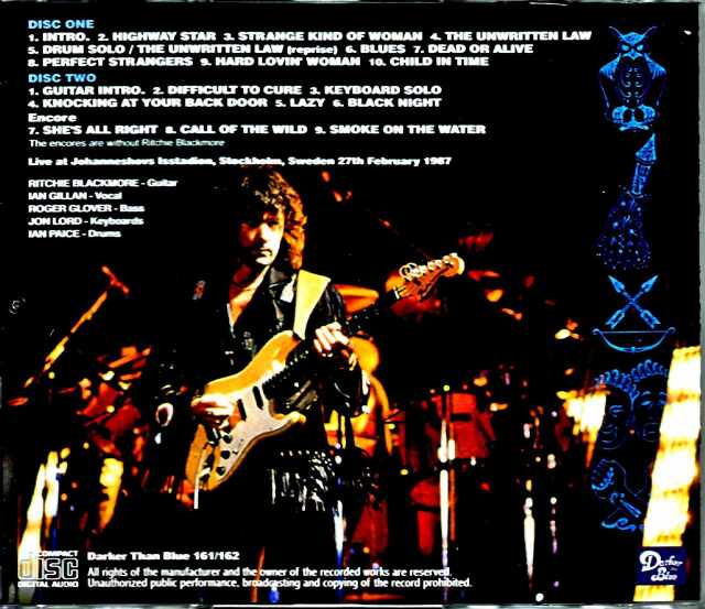 Deep Purple ディープ・パープル/Sweden 1987