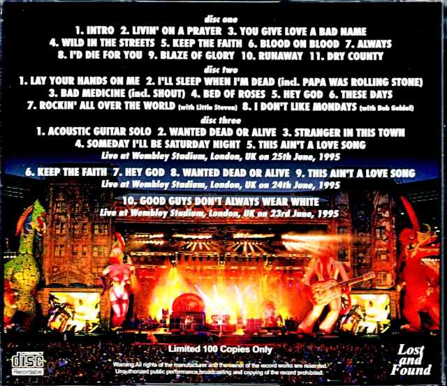 Bon Jovi ボン・ジョヴィ/London,UK 6.25.1995 Complete & more