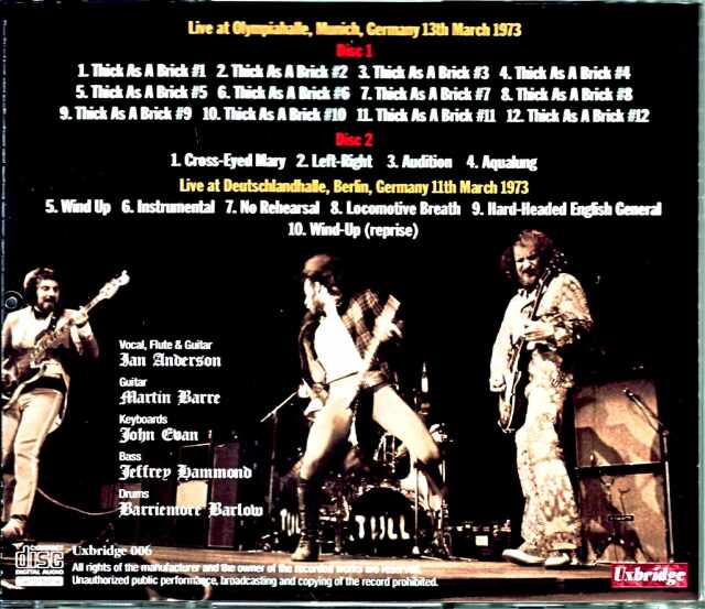 JETHRO TULL ジェスロ•タル　パンフレット　2冊 JETHRO TULL ジェスロ•タル パンフレット2冊