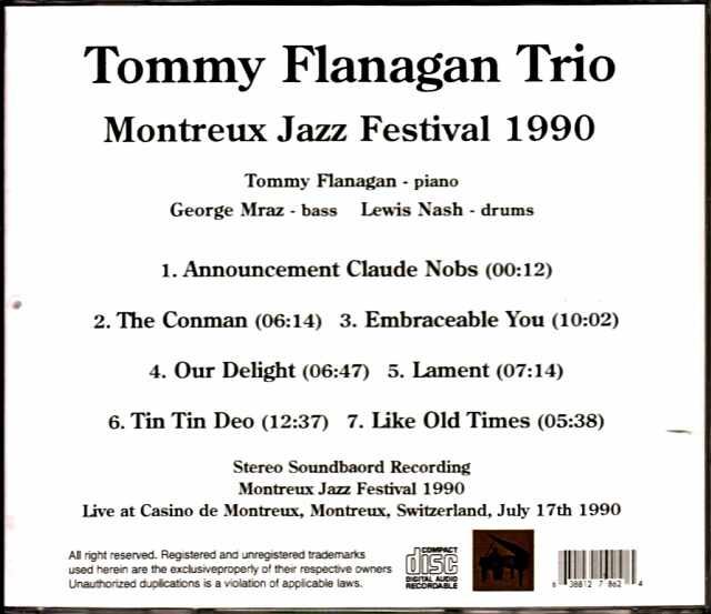 Tommy Flanagan Trio トミー・フラナガン/Switzerland 1990