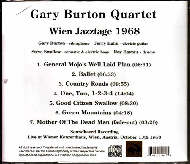 Gary Burton Quartet Roy Haynes ゲイリー・バートン ロイ・ヘインズ